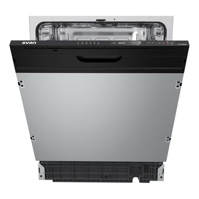 Svan Lavavajillas Integrable 60 cm Blanco SJI13600E. 1890W, 14 Cubiertos, 2 Bandejas, 6 Programas, Display LED táctil, Función Stop&Go, Eficiencia Energética Clase E