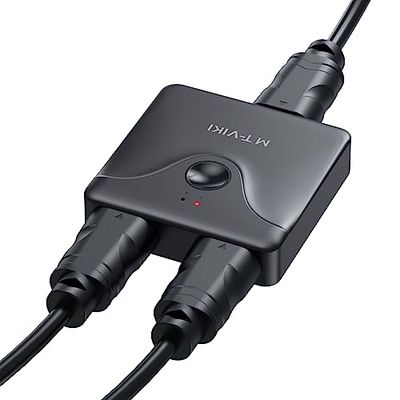 MT-VIKI 4K @60Hz DP Switch 2 in 1 Out DisplayPort Splitter 1 in 2 Out DisplayPort Schakelaar met een stroomaansluiting ondersteunt 3D voor PC Laptop Projector Monitor Xbox PS5/4/3