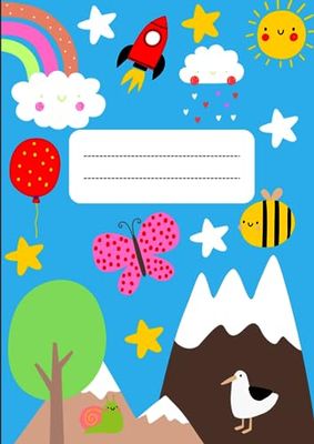 Half Lined Half Plain A4 Exercise Book: 100 Pages For Kids, A4 Exercise Books Half Lined Half Blank, Children Exercise Books, Wide Ruled Notebook, School Journal For Kids.