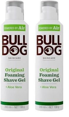 BULLDOG SKINCARE - Original Foaming Shave Gel | Smooth and conditioning | 200 ml (Pack of 2)