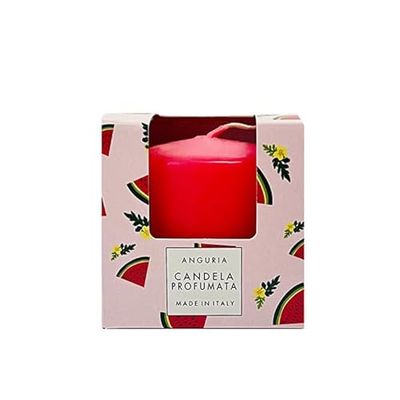 Doftljus Pocket Season diameter 6 cm höjd 5,5 cm - vår/sommar - vattenmelon - Cereria Di Giorgio