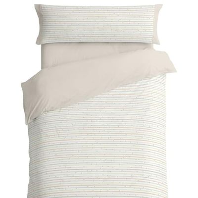 Burrito Blanco | Fundas nórdicas Infantiles | Cama de 105cm. (+Medidas Disponibles) | Diseño 181 | Color Beige (105x190/200cm.)
