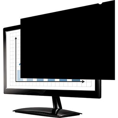Filtro de privacidad PrivaScreen Fellowes para monitores de 21.5" pulgadas 16:9 (Panorámica) - Fácil de colocar y retirar con pestañas adhesivas