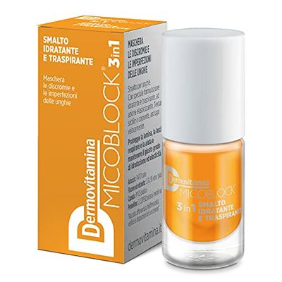 Dermovitamina Micoblock 3in1 Smalto onicomicosi - Giallo - Smalto curativo per unghie - Tratta i micosi unghie piedi - 5 ml - 16 colorazioni