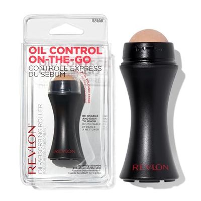 Revlon Oil-Absorbing Volcanic Roller Rullo Viso in Pietra Vulcanica Opacizzante Riutilizzabile per la Cura della Pelle del Viso per Mini Massaggi a casa o in movimento