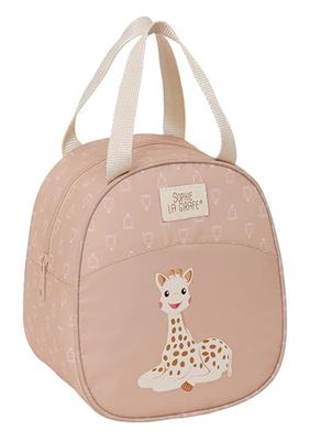 Sophie LA Girafe Cookie - Neceser Termo Preescolar, Neceser Infantil, Adaptable a Carro, Ideal para Niños de 5 a 14 Años, Cómodo y Versátil, Calidad y Resistencia, 19x14x22 cm, Color Beige