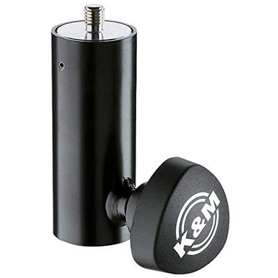 K&M 24521 Brida reductora - acero, negro - Adaptador para sistema de altavoces - con pasador roscado M10 x 12 mm