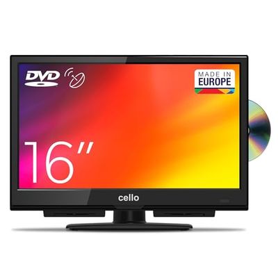 Cello C1624F 16" Full HD LED TV Geïntegreerde DVD-speler Drievoudige tuner DVB-T/T2-C-S2 HDMI USB 230V "Pitch Perfect Sound" voor een unieke geluidservaring