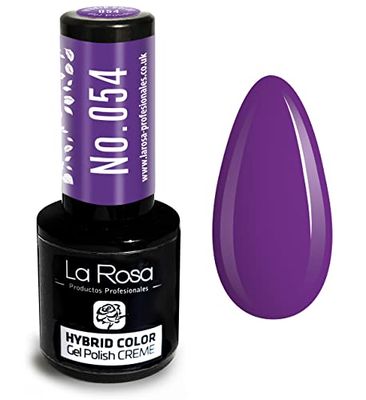 LA ROSA UV LED Smalto Gel Hybrid Color CREMA - A Lunga Durata e Molto Facile da Applicare, Perfetto per la Nail Art - Fai da Te a Casa o in Salone - 9 ml (Violetto)