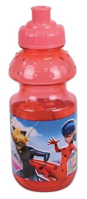 MIRACULOUS Fun House 006083 Ladybug Bottle 350 ml Red