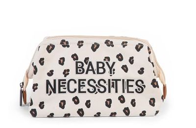 CHILDHOME, Baby Kids Toiletry Bag Water Resistant Spacious Zipper Baby Necessities Leopard Print, Leopard Pattern