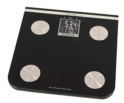 GRUNDIG Balance d'analyse numérique | Pèse-personne en verre avec affichage LCD | Mémoire pour jusqu'à 10 utilisateurs | Mesure le poids, la graisse corporelle, la masse musculaire et osseuse