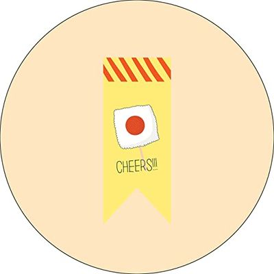 Bonateks, Ronde digitaal bedrukte muismat, antislip onderkant, voor kantoor en thuis, diameter: 22 cm