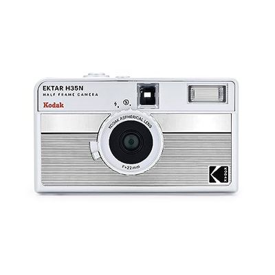 KODAK EKTAR H35N Half Frame Film Camera, 35 mm, riutilizzabile, senza messa a fuoco, funzione lampadina, filtro stella integrato, lente rivestita migliorata (pellicola e batteria AAA non sono inclusi)