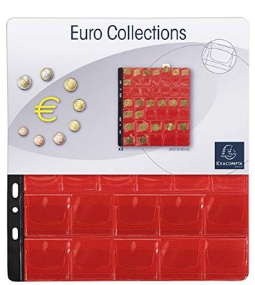 Exacompta Coin Album/Binder Refill Pages, 20 mm, 25 mm & 30 mm Pockets
