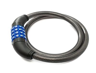 SYSTEM-S Lucchetto a combinazione a 4 cifre per bicicletta, colore grigio