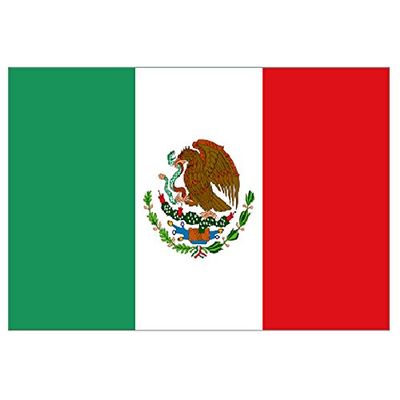 Supportershop-Drapeau Mexique polyester avec 2 œillets metalliques - 150 x 90 cm