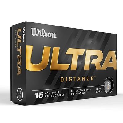 Wilson Palline da golf 23' Ultra Distance - 15 pezzi, bianco