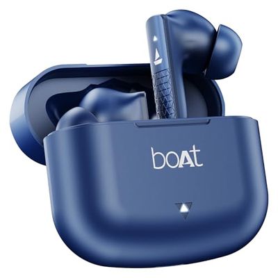 boAt Airdopes - Auriculares TWS de 91 Pulgadas con 45 Horas de reproducción, Modo Bestia con 50 ms de Baja latencia, micrófonos duales con ENx, Carga ASAP, tecnología IWP, IPX4 y Bluetooth v5.3 (Azul