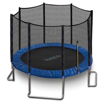 Serenlife Trampoline Exterieur Enfant/Adulte - Trampoline Récréatif de 2,4m /3m /3,6m pour Jardin, Stable et Robuste avec Filet de Sécurité, Revêtement Antirouille, Coussin de Protection des Ressorts