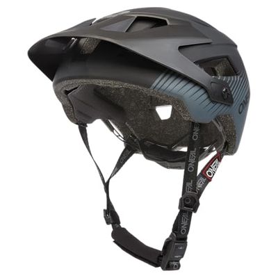 O'NEAL | Enduro All-Mountain Bike Helm | Ventilatieopeningen, uitwasbare kussentjes, EN1078 veiligheidsnorm | Defender Helm Grill V.22 | Volwassen | Zwart Grijs | Maat XS-M