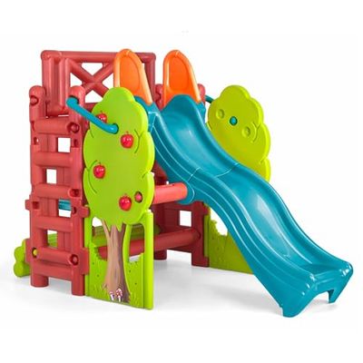 FEBER - Wood House, Centro de Actividades en el Bosque con Tobogán y Mesa Convertible en Arenero, Colores Luminosos y Resistentes a la Luz, Fácil Montaje, Niños de 3 a 8 años, Famosa (800009590)