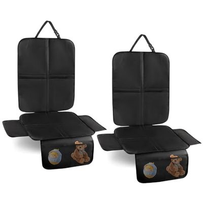 Cozary Protection de Siège Auto pour Enfant – Imperméable & Facile à Nettoyer, Housse de Siège Arrière Voiture Bébé, Compatible avec Sièges Auto, Coques et Rehausseurs, Lot de 2