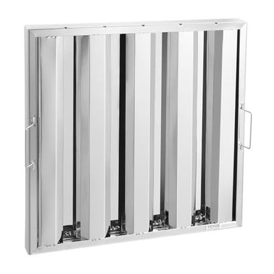 VEVOR Filtro Deflector de Campana Comercial de Cocina de Restaurante de Acero Inoxidable para Campanas Extractoras de Cocina Comerciales con Clasificación Grasa, 4 Ranuras, 1 Pieza, 493 x 493 x 45 mm