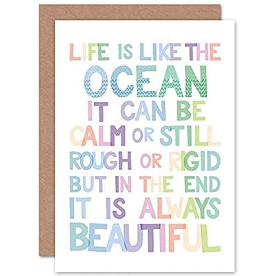 Wee Blue Coo Ocean Always Beautiful Greetings Card