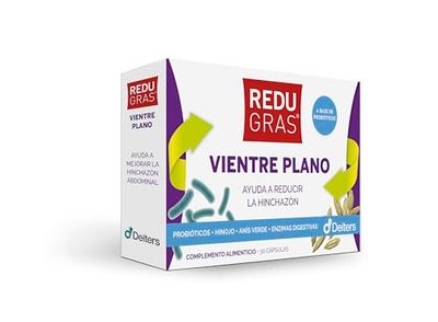 DEITERS - Redugras Vientre Plano 30 Cápsulas, Complemento Alimenticio a Base de Probióticos, Ayuda a Reducir Hinchazón Abdominal, Reduce Gases y Flatulencias