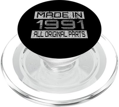 Made in 1991 All Orignal Parts Bandera de USA Cumpleaños PopSockets PopGrip para MagSafe