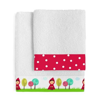 HappyFriday Set di asciugamani Mr Fox Grandma Multicolore 2 Pezzi