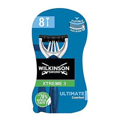 WILKINSON SWORD - Xtreme 3 For Men | Ultimate Comfort | 8 x Disposable Razors