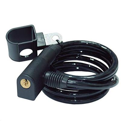 URBAN 450P Cadeado bicicleta cabo antirroubo aço entrançado ø8 mm, 150 cm, fechadura de segurança, corrente cabo anti-roubo universal capacete moto, acessórios, scooter de bicicleta elétrica, skate,