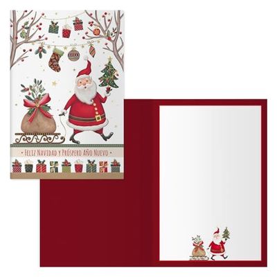 DOHE - Kerstkaarten - Verpakking van 6 stuks - Afmetingen: 11,5 x 17 cm (gesloten) - Inclusief envelop voor het opbergen van de kaart - Model slee