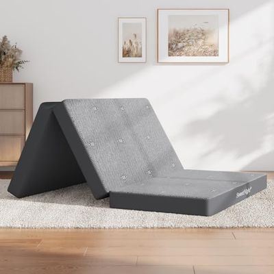 Sweetnight Folding mattress, polyester, grey, 195 x 90 x 10 cm