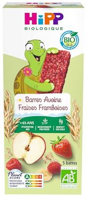 HiPP - Barres Avoine Fraises Framboises - Boîte 100 g