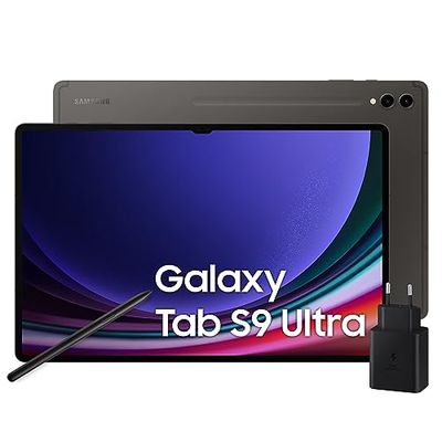 Samsung Galaxy Tab S9 Ultra, tablet AI, wyświetlacz 14,6" Dynamic AMOLED 2X, 5G, RAM 12 GB, 256 GB, 11,200 mAh, Snapdragon 8 Gen 2, Android 13, IP68, Graphite, [wersja włoska] 2023, ładowarka 45 W