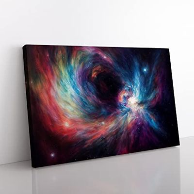 Galaxy Art Painting Vol.3 Canvas Wall Art Print Ready to Hang, Framed Picture for Living Room Bedroom Home Office Décor, 60x40 cm (24x16 Inch)