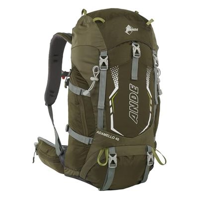 Ande Sac à dos Adamello 40 l – Large et organisé pour les longues excursions, olive, Taglia unica, Sportif