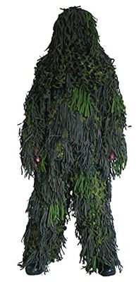 Camosystems - Tenue Camouflage - sous-Bois - Taille M-L - Tissu Ultra Résistant - Doublure Anti-Insectes - Veste, Pantalon - Capuche et Voile Amovible - Chasse, Photographie, Affut, Militaire