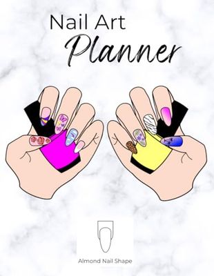 Nail Art Planner: Design Pages for Almond Shaped Nails