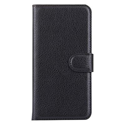 Carcasa de telefono for Galaxy S6 / G920 Litchi Texture Horizontal Flip Funda de Cuero con Soporte y Ranuras for Tarjetas y Billetera (Negro) (Color : Negro)