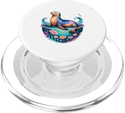 Space Flowers León Marino PopSockets PopGrip para MagSafe