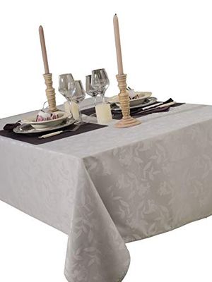 CALITEX Toalha de mesa damassee ombra cinzento pérola 150 x 250
