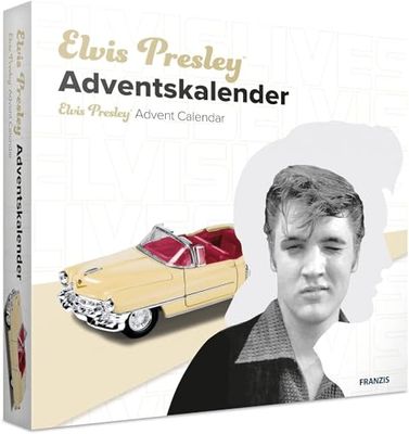 Franzis Elvis Presley 55120-7 Calendrier de l'Avent Convertible à l'échelle 1:38 avec Module sonore et Livre d'accompagnement Multicolore À partir de 14 Ans