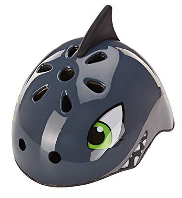 Prophete Unisex Jeugd Prophete kinderfietshelm met dierenmotief: grijze haai, maat: 50-54 cm, Tüv/GS gecertificeerd, kinderfietshelm, grijs, cm EU