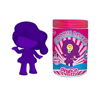Pinypon - Surprise Reveal 1, Tubo con 5 bustine Che includono Le Parti del Personaggio, svelerà Il Vero Colore a Contatto con l'acqua, per Bambine/I dai 4 Anni, Famosa (PNY28100)
