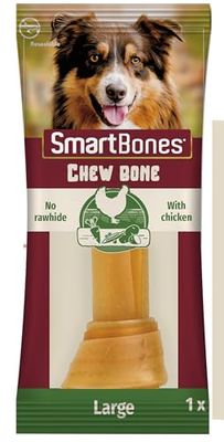 SmartBones Chicken Large au Poulet – Grand Os à Mâcher Sans Peau d'Origine Animale pour Chien Adulte de Grande Taille - Très Faible teneur en Matières Grasses - Enrichi en Vitamines et en Minéraux