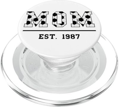 Fútbol Mamá Desde 1987 Cumpleaños Día de la Madre PopSockets PopGrip para MagSafe